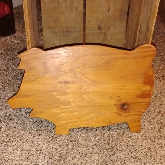 Other - True Vintage Wooden Pig Shaped Cutting/Serving Board - Natural Honey Tone 15 X 9